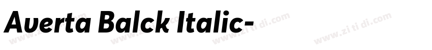 Averta Balck Italic字体转换